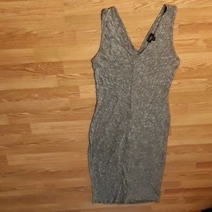 Mossimo grey long sleeveless cut dress